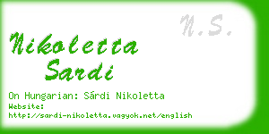 nikoletta sardi business card