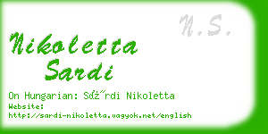 nikoletta sardi business card